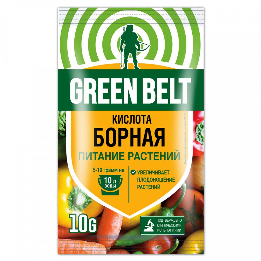 Кислота борная Green Belt 10 г борная кислота green belt 4 упаковки по 10 гр