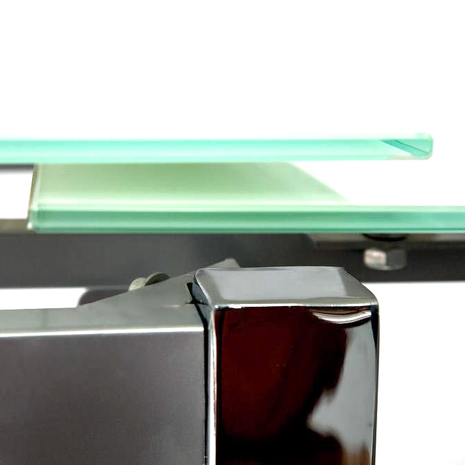 Стол раскладной TC стеклянный 110(170)х70х76 см, цвет хром - фото 6
