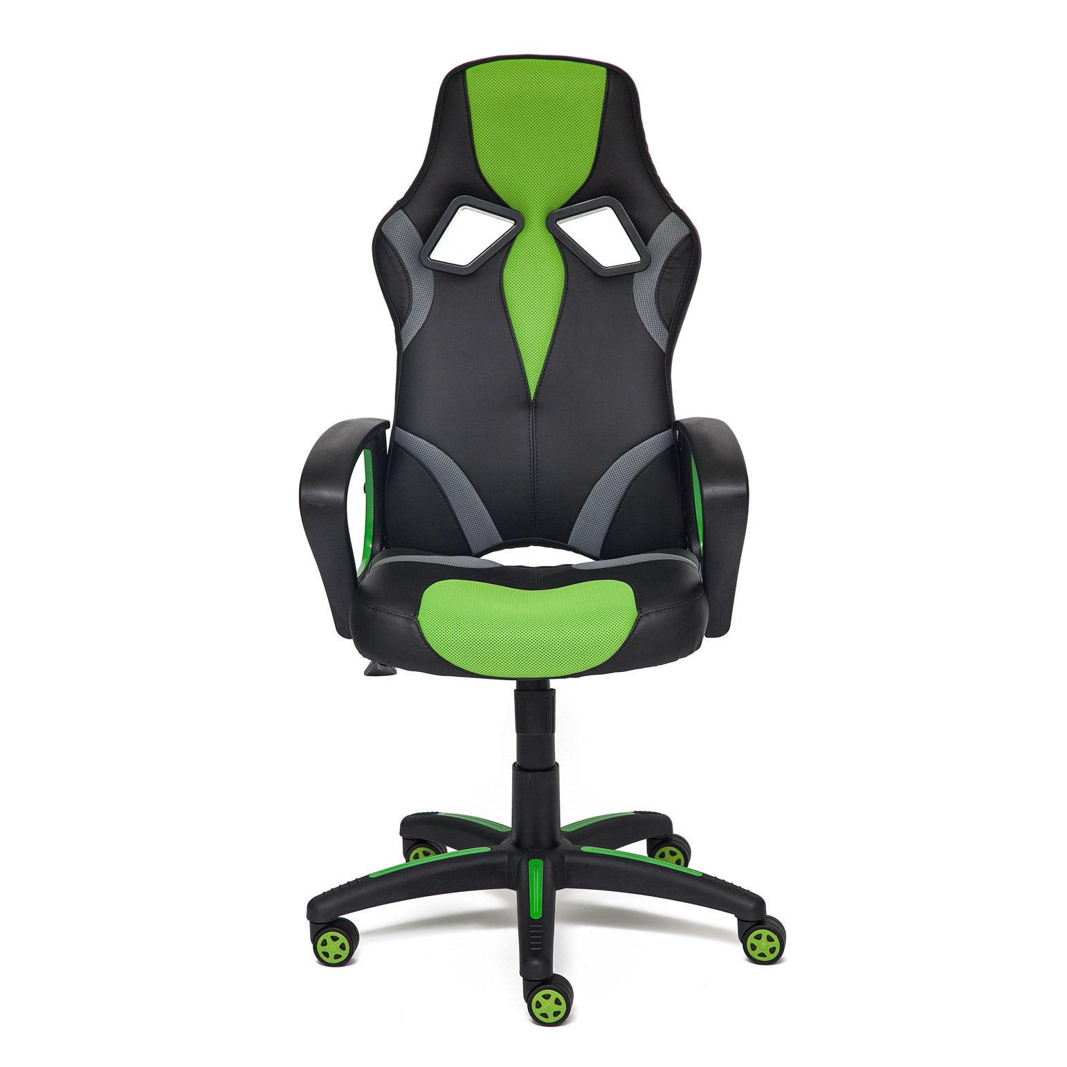 Кресло компьютерное TC до 120 кг 135х60х44 см черно-зеленый