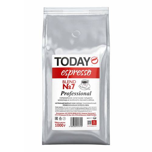 Кофе зерновой Today Blend 7, 1 кг кофе зерновой caribia espresso 250 г