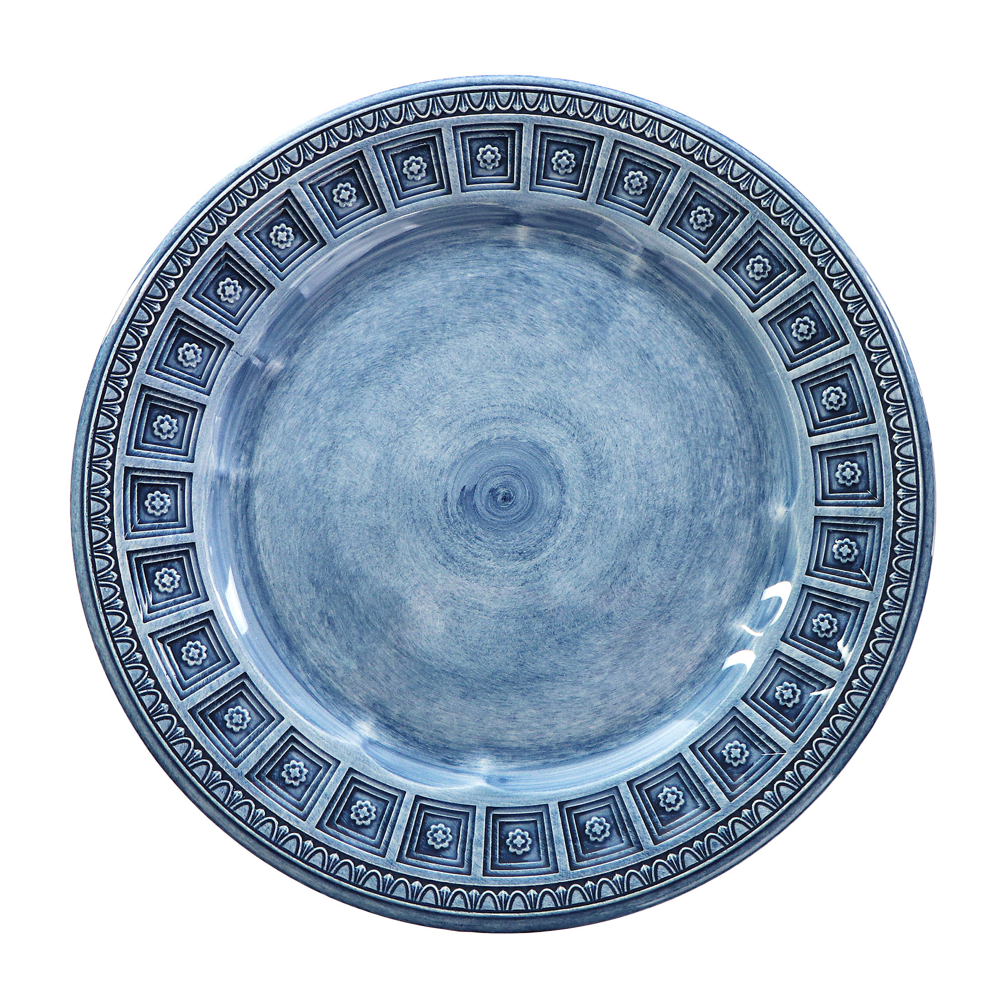 Тарелка закусочная Matceramica Augusta 22 см синий тарелка обеденная matceramica augusta 27 см керамика белый