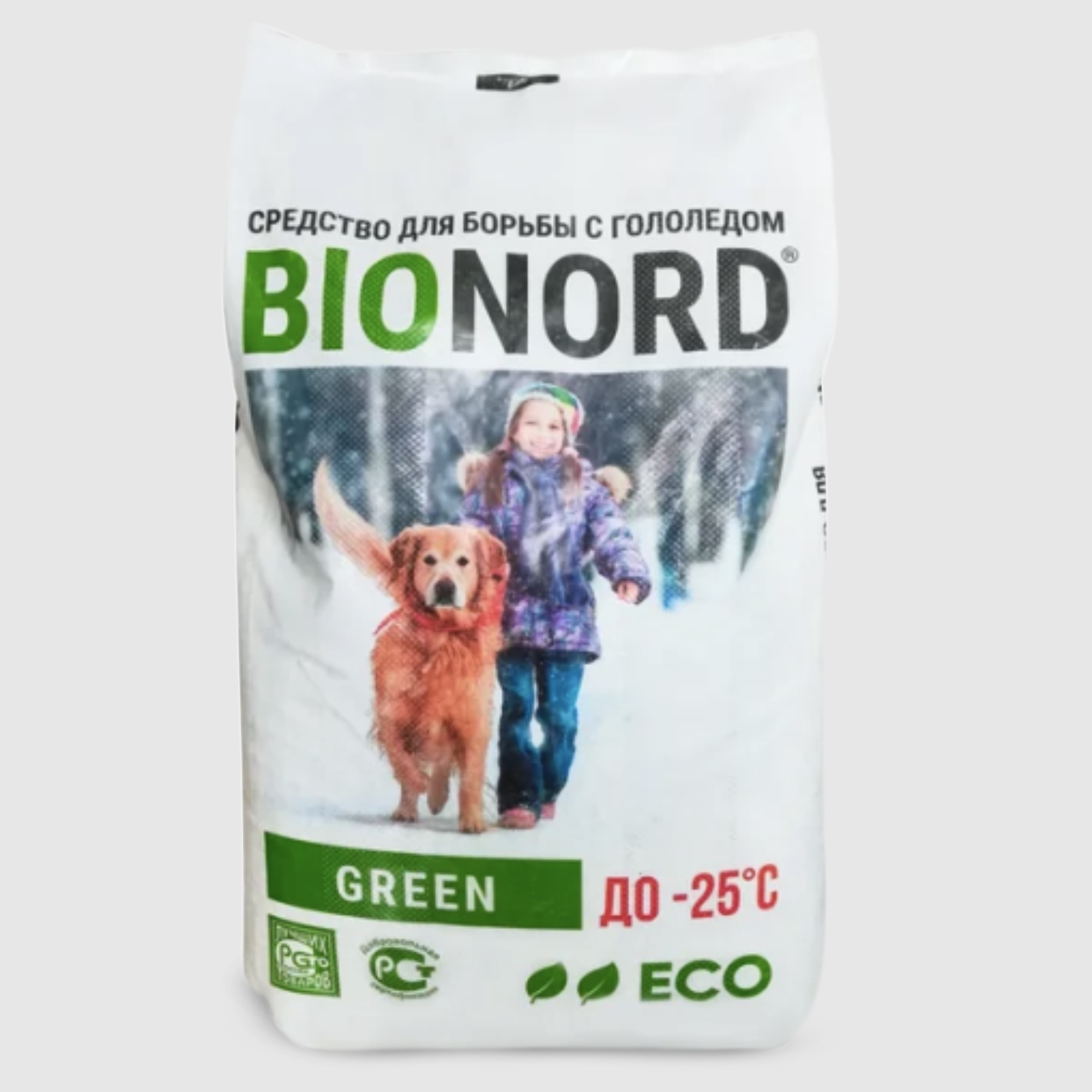 Реагент противогололедный BIONORD Грин 23 кг реагент фертика icecare green до 20c 10кг
