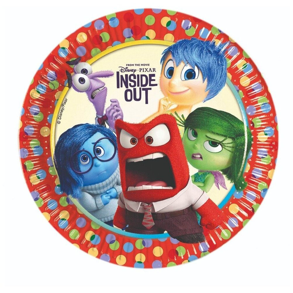 Тарелка бумажная Procos Disney Inside Out 23 см 8 шт