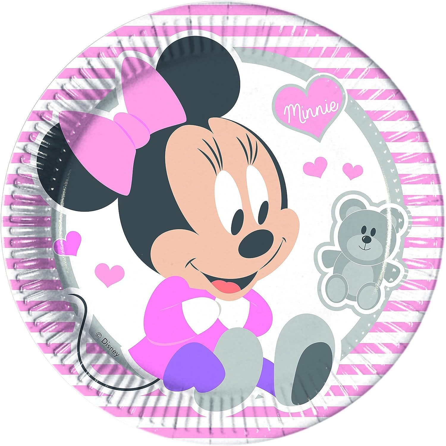Тарелка бумажная Procos Disney Minnie Infant 23 см 8 шт тарелка бумажная procos disney donald mania 23 см 8 штук
