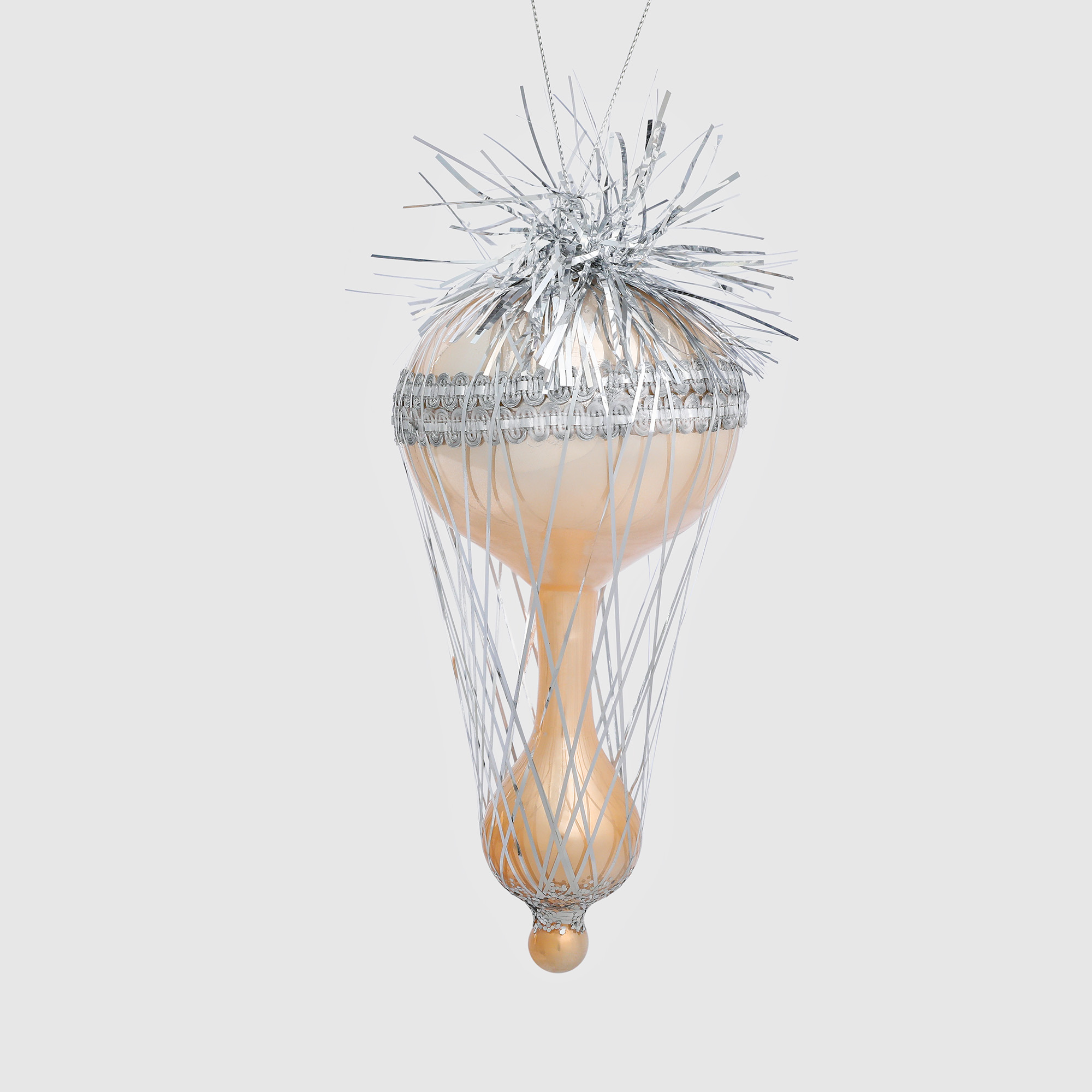 фото Подвеска елочная goodwill воздушный шар 18 см, кремовый