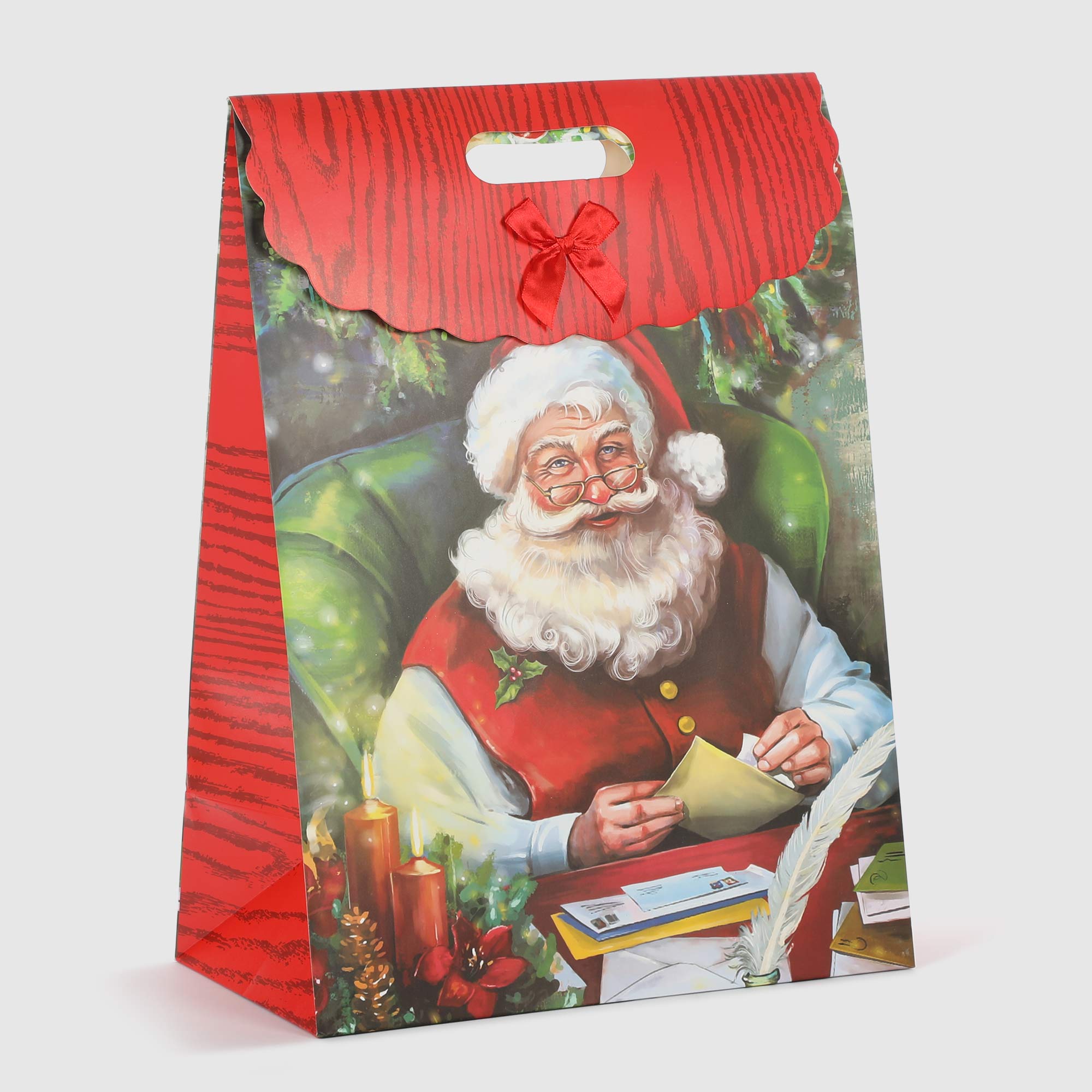 Пакет подарочный Due Esse Christmas дед мороз 35,5x49,5x20,5 см