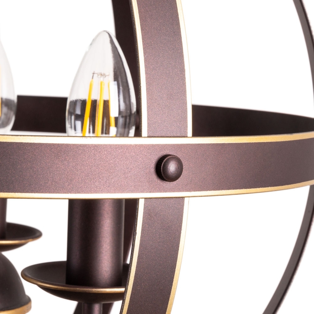 Светильник подвесной Artelamp A1087SP-3BR, цвет коричневый - фото 3
