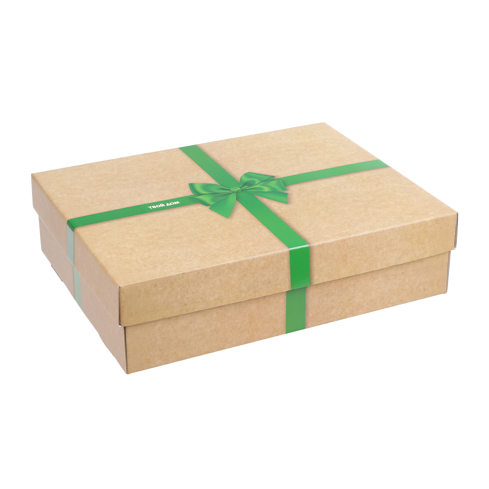 коробка подарочная твой дом синяя 45x35x12 Коробка подарочная Твой Дом крафт 45x35x12