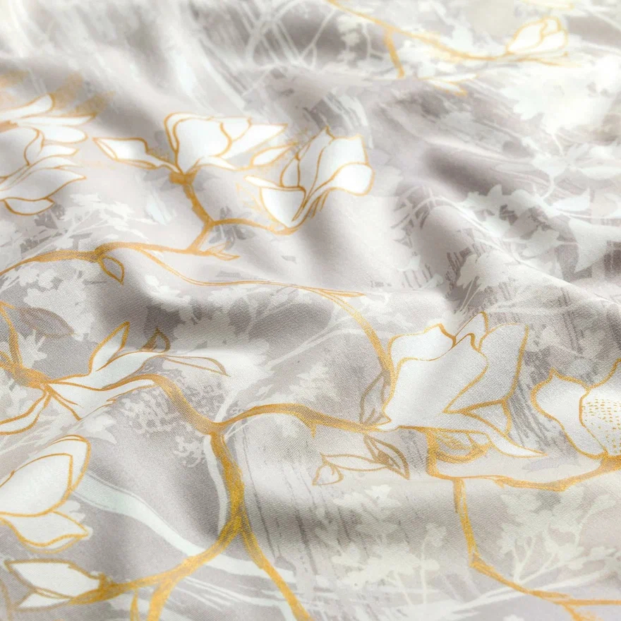 фото Комплект постельного белья togas сивилла бежевый с белым и золотым кинг сайз
