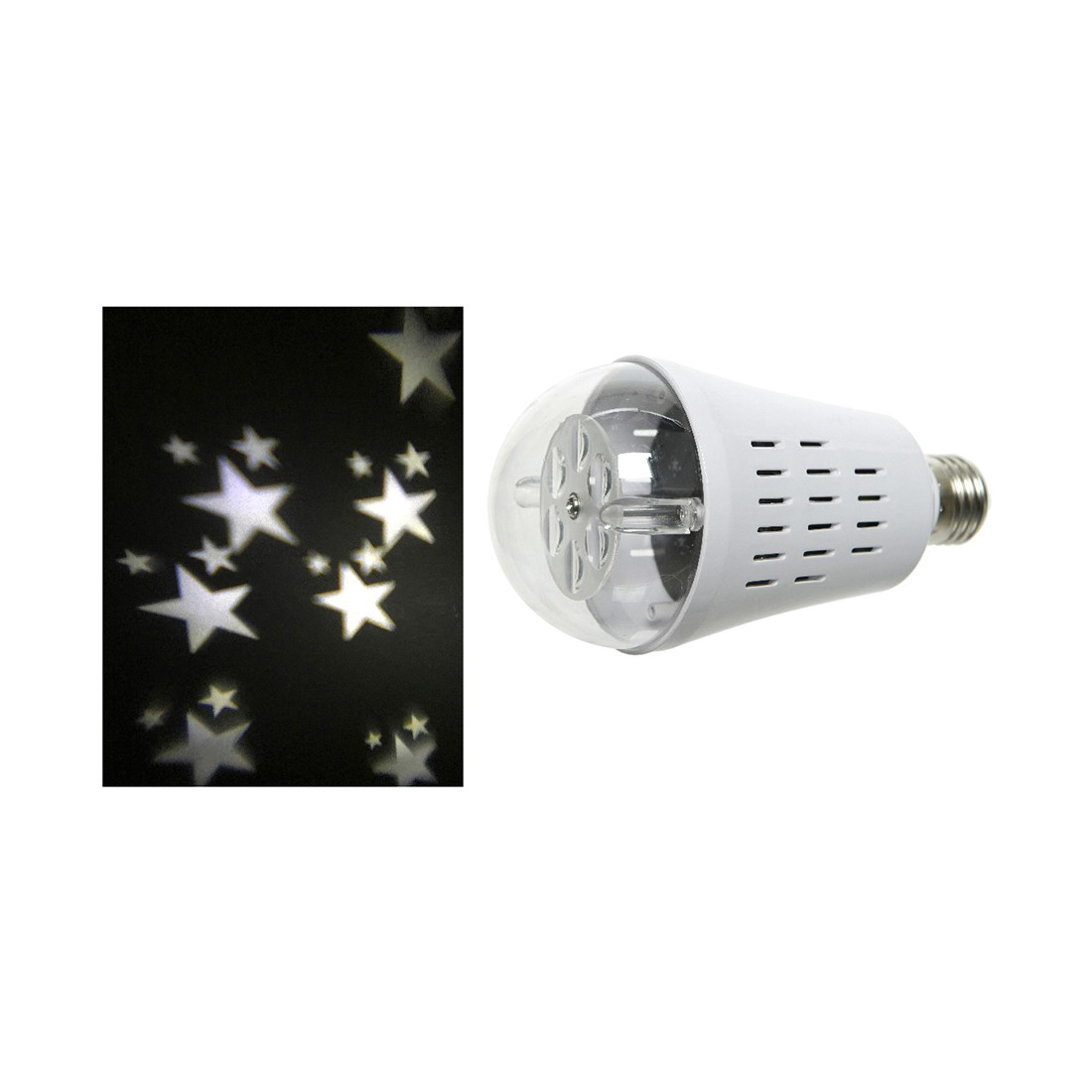 Лампочка-проектор Kaemingk Звезды E27 4 LED, цвет белый - фото 1