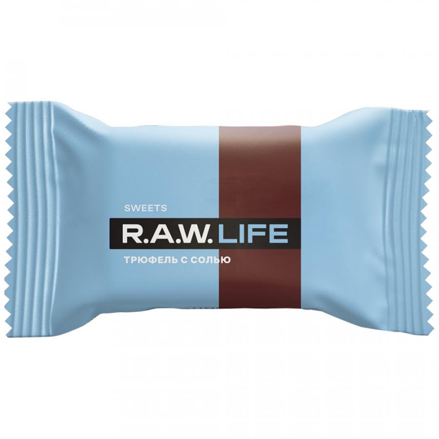 Конфета R.A.W. LIFE Трюфель с солью 18 г конфета goodmix со вкусом хрустящего печенья 47 гр