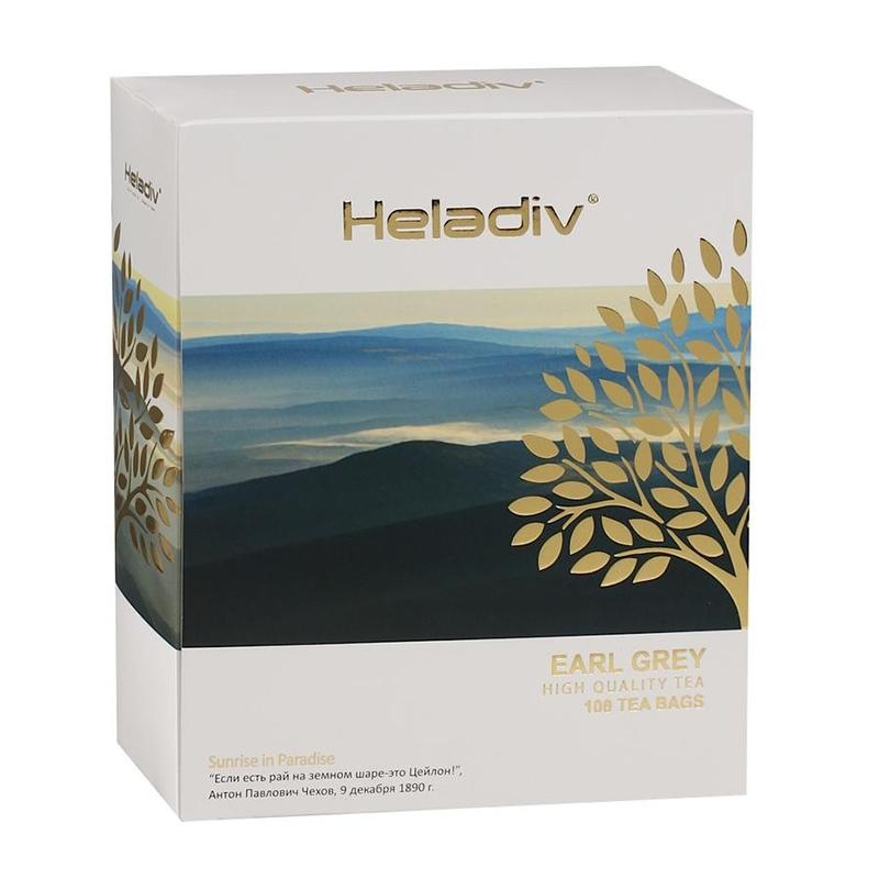 фото Чай черный heladiv earl grey с бергамотом, 100 шт