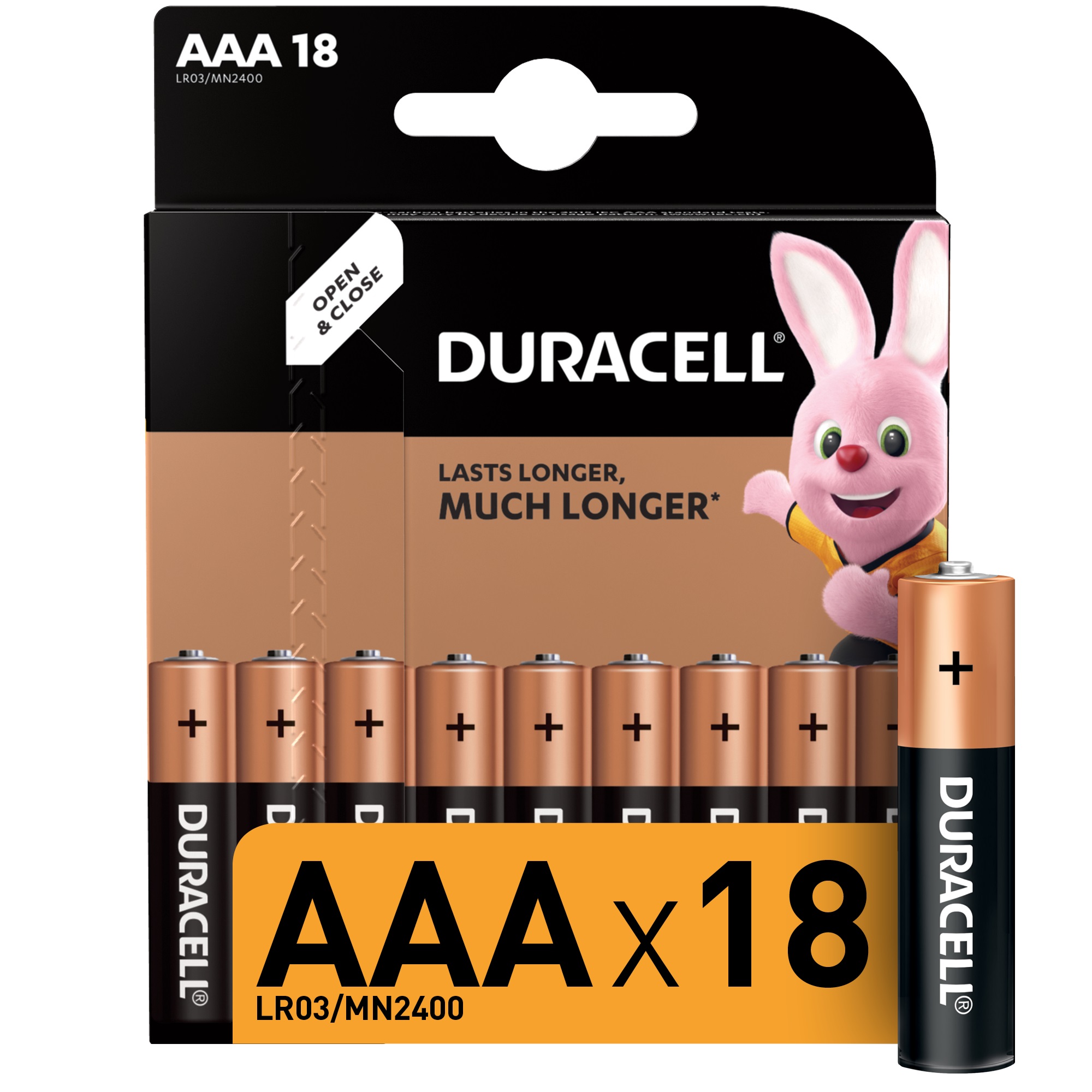 Батарейки Duracell AAA 1,5В 18 шт батарейки duracell lr6 2bl basic аа 2шт