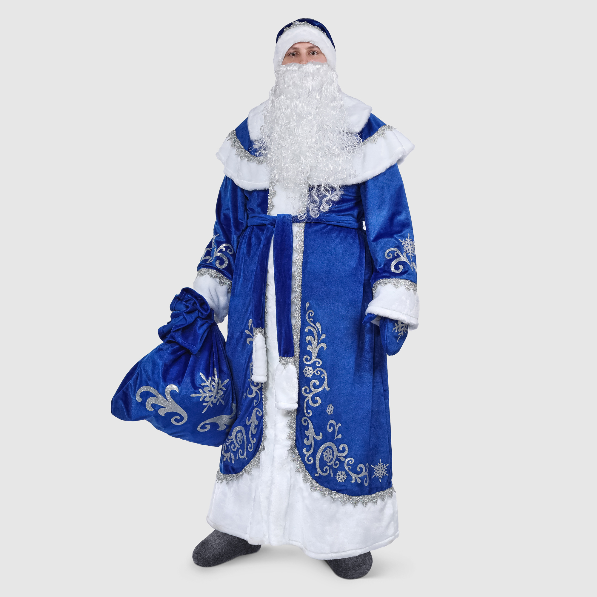 Костюм Артэ Дед Мороз р.54-56 синий костюм деда мороза артэ морозко синий р 54 56