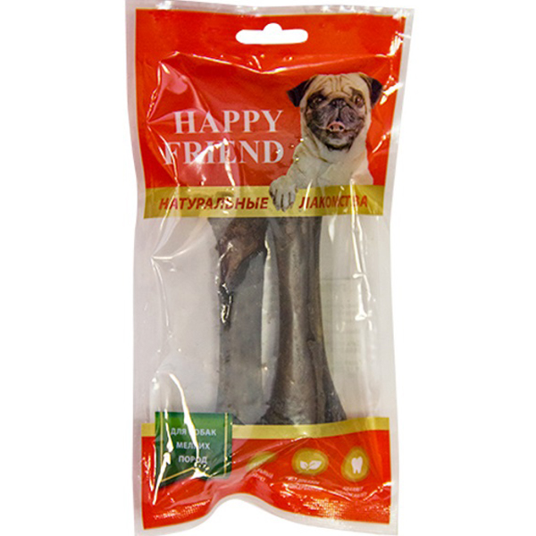 Лакомство для собак Happy Friend Голени бараньи 100 г пакет ламинированный happy birthday ms 23 х 18 х 8 см