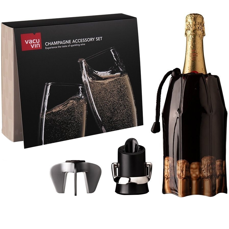 Набор аксессуаров Vacu Vin для шампанского, 3 шт набор подарочный для шампанского vacu vin champagne 3 предмета