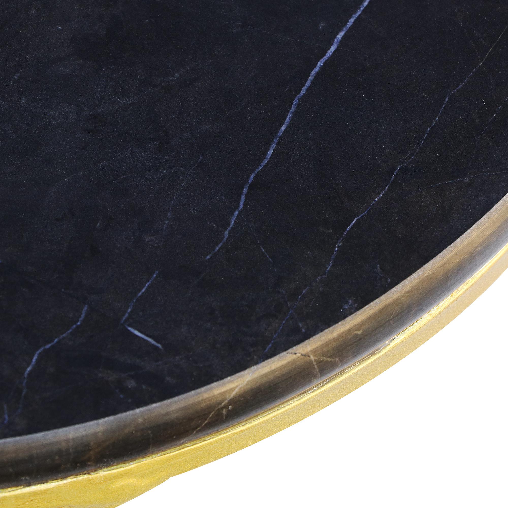 фото Столик интерьерный glasar 35х35х45 см с чёрным мрамором