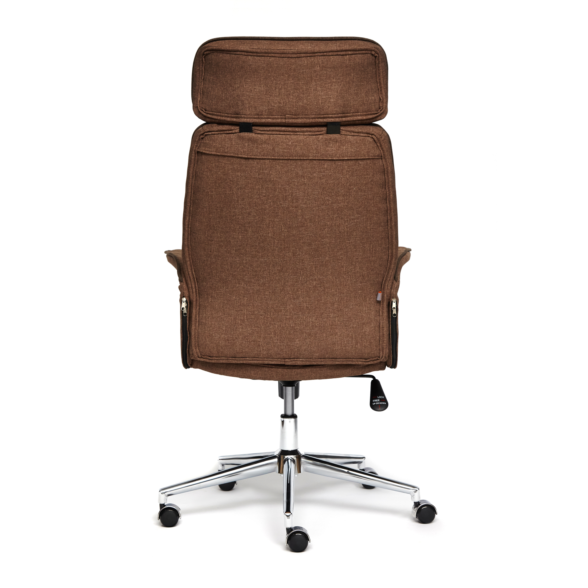 Кресло компьютерное TC коричневое 128х45х47 см, цвет хром - фото 10