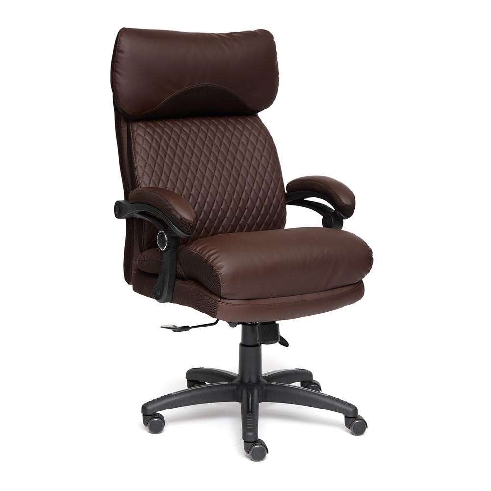 Кресло компьютерное TC коричневый 130х66х49 см офисное кресло эргономичное компьютерное кресло с низкой спинкой регулируемое вращающееся офисное кресло с поддержкой поясницы