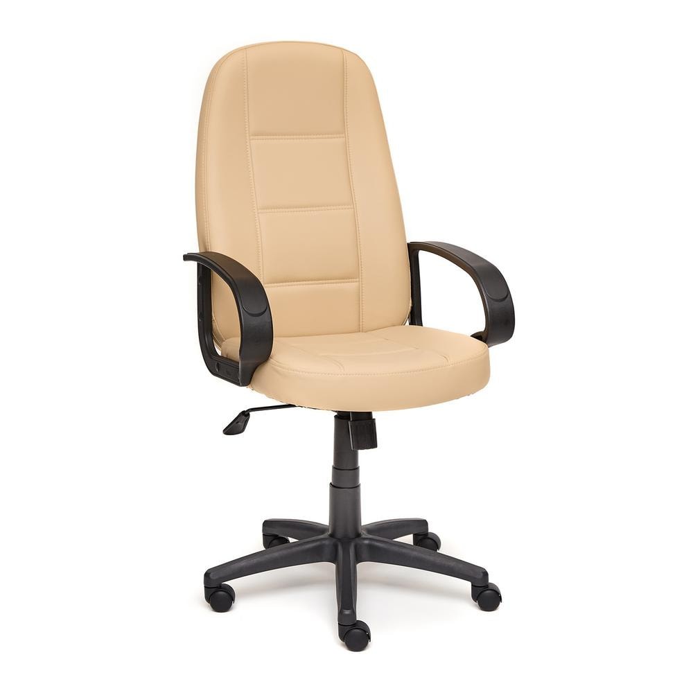 Кресло компьютерное TC кожзам 126х62х47 см бежевое компьютерное кресло для дома офисное кресло с длинным сиденьем эргономичное вращающееся кресло со спинкой руководителя