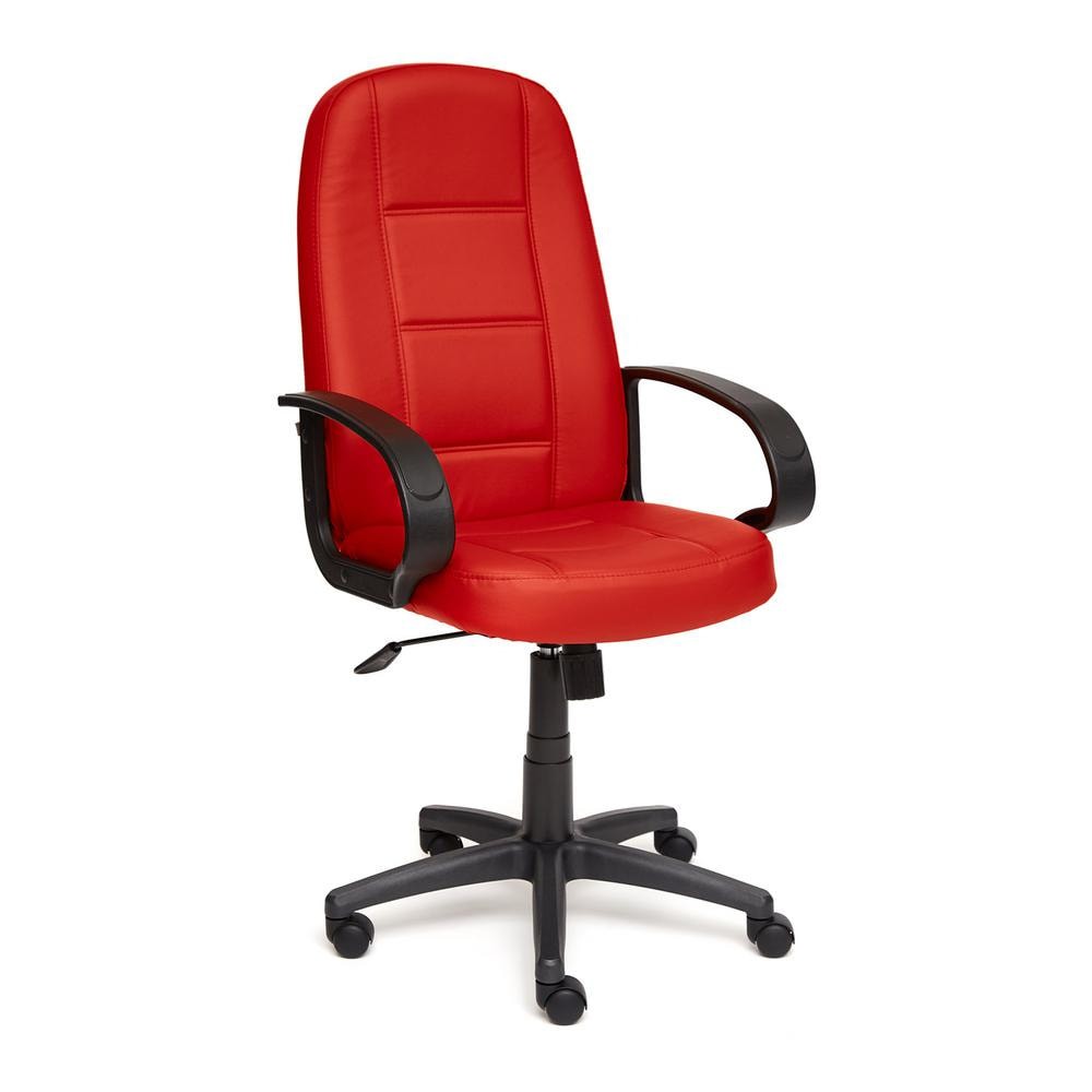 цена Кресло компьютерное TC кожзам 126х62х47 см красное