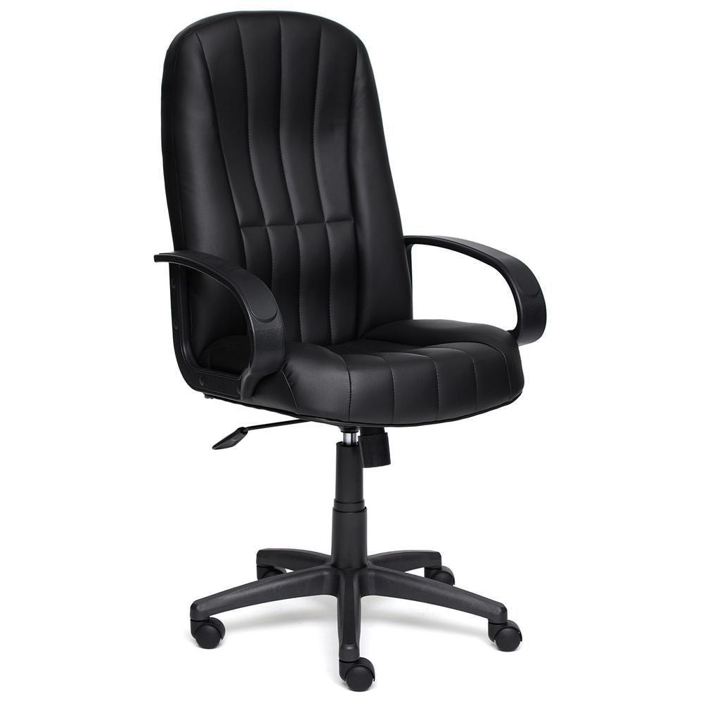 Кресло компьютерное TC кожзам 132х65х50 см черное кресло руководителя davos иск кожа