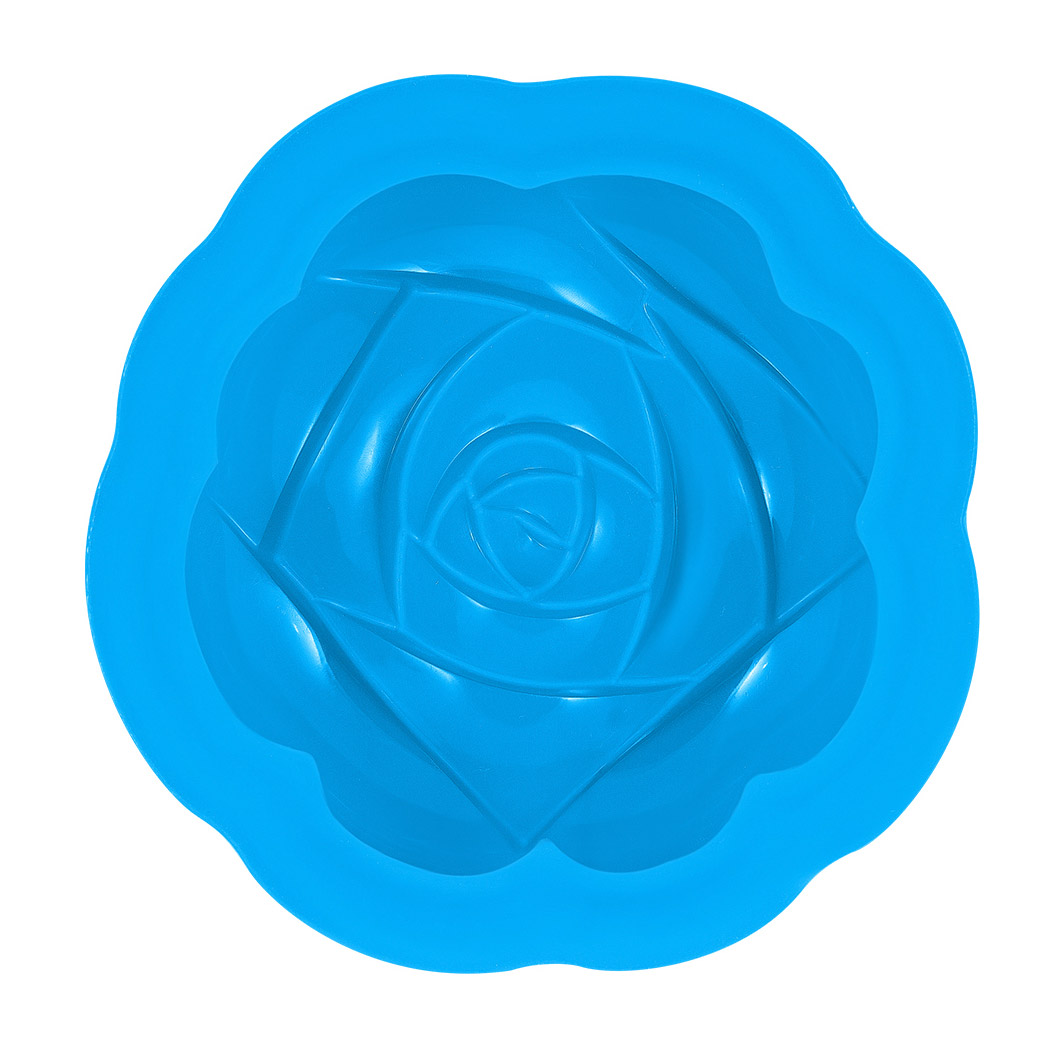 Форма для выпечки Guffman Rose силиконовая 16*17 см голубая, цвет голубой - фото 2