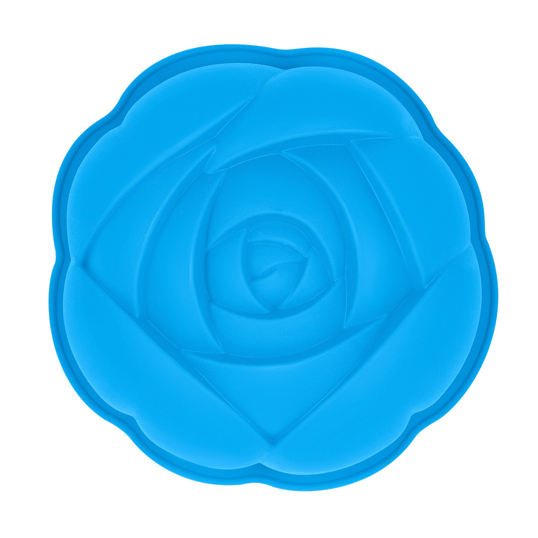 Форма для выпечки Guffman Rose силиконовая 16*17 см голубая, цвет голубой - фото 3
