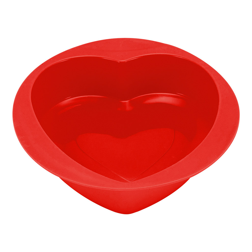 Форма для выпечки Guffman Heart силиконовая 21*22 см красная