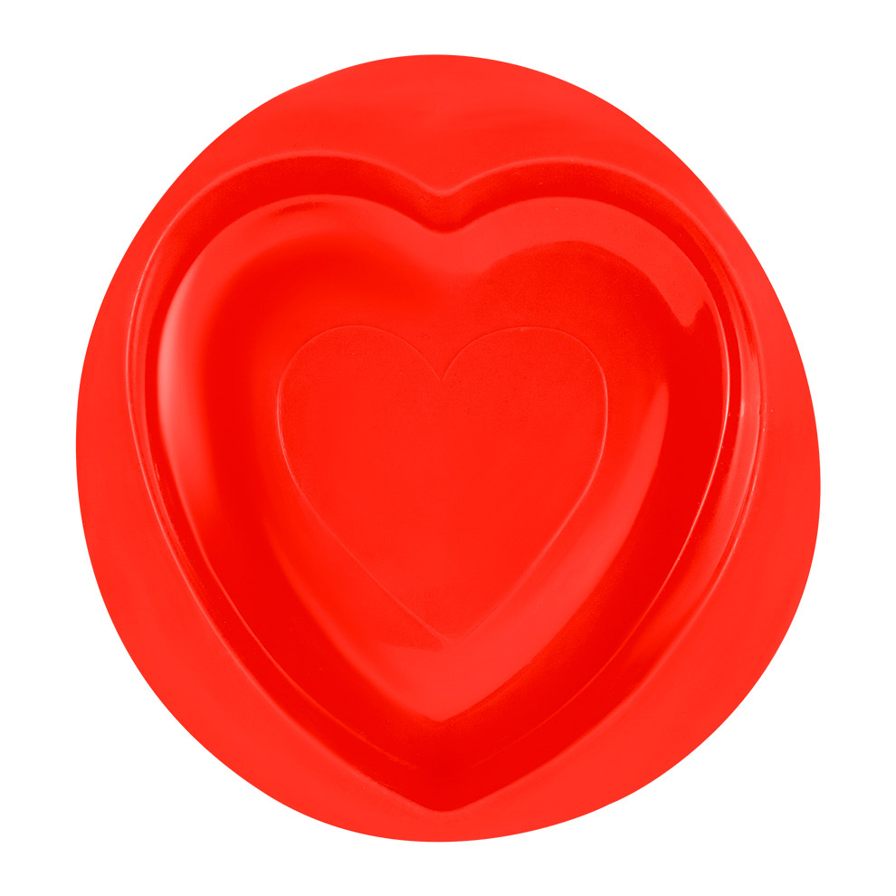 Форма для выпечки Guffman Heart силиконовая 21*22 см красная, цвет красный - фото 2