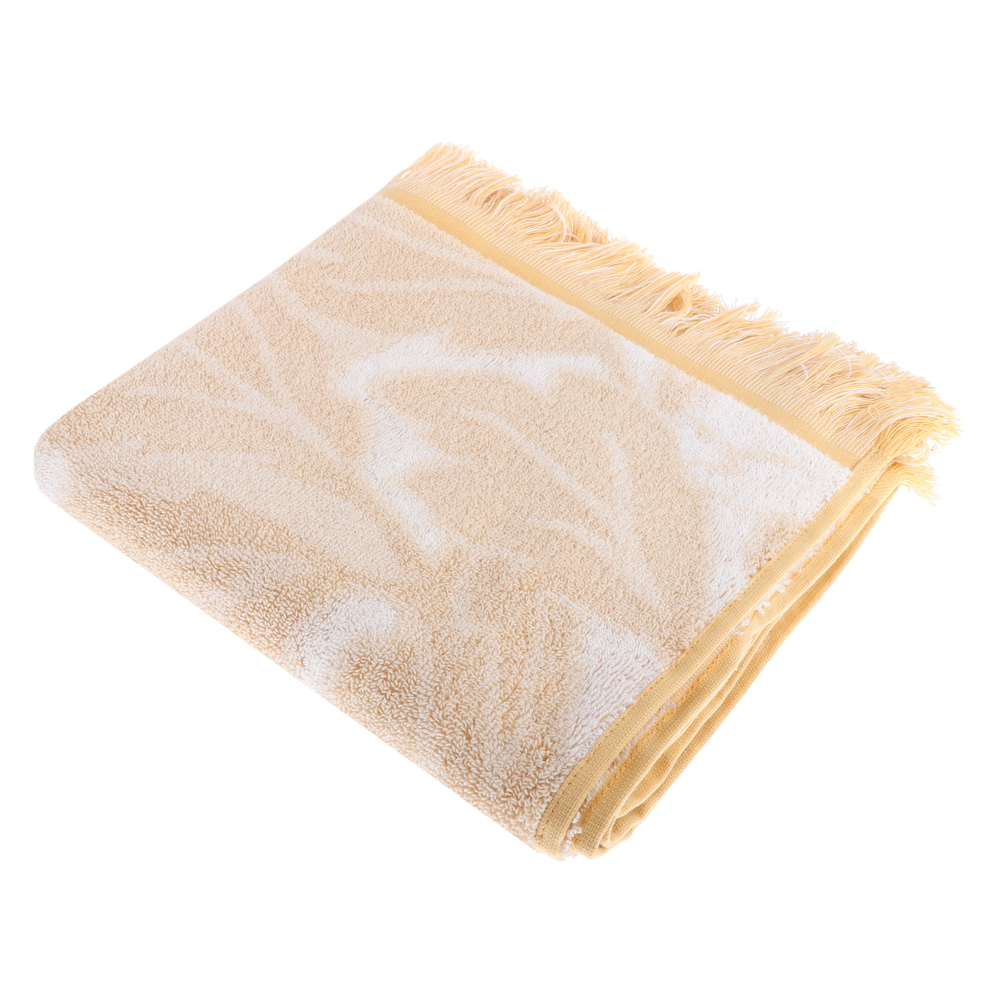 Полотенце махровое Cleanelly форэста 50х100 пестротканное бело-горчичное