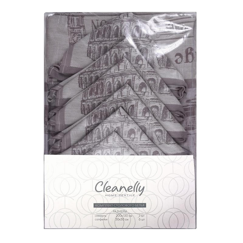 Комплект столовый Cleanelly Bon Voyage 200x150/50х50 см панно altacera interni silver s 2 50х50 см