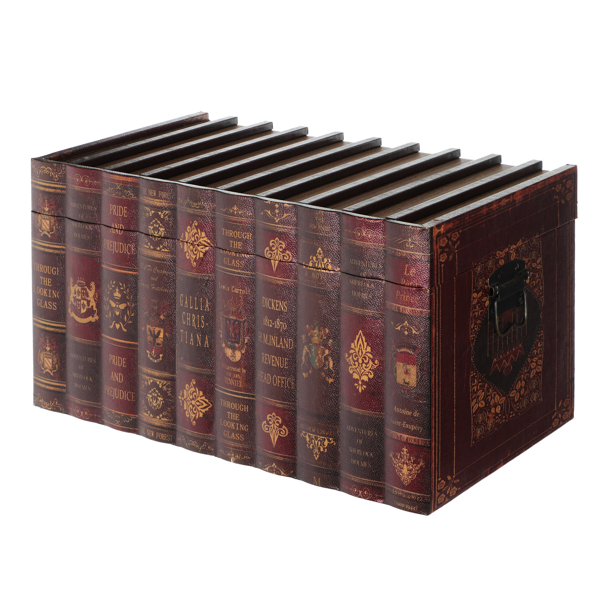 Сундук декоративный Grand forest книги, темно-коричневый, 44x26x25 см декоративный сундук fuzhou star анютины глазки разно ный 20 5х21 5х15 5 см