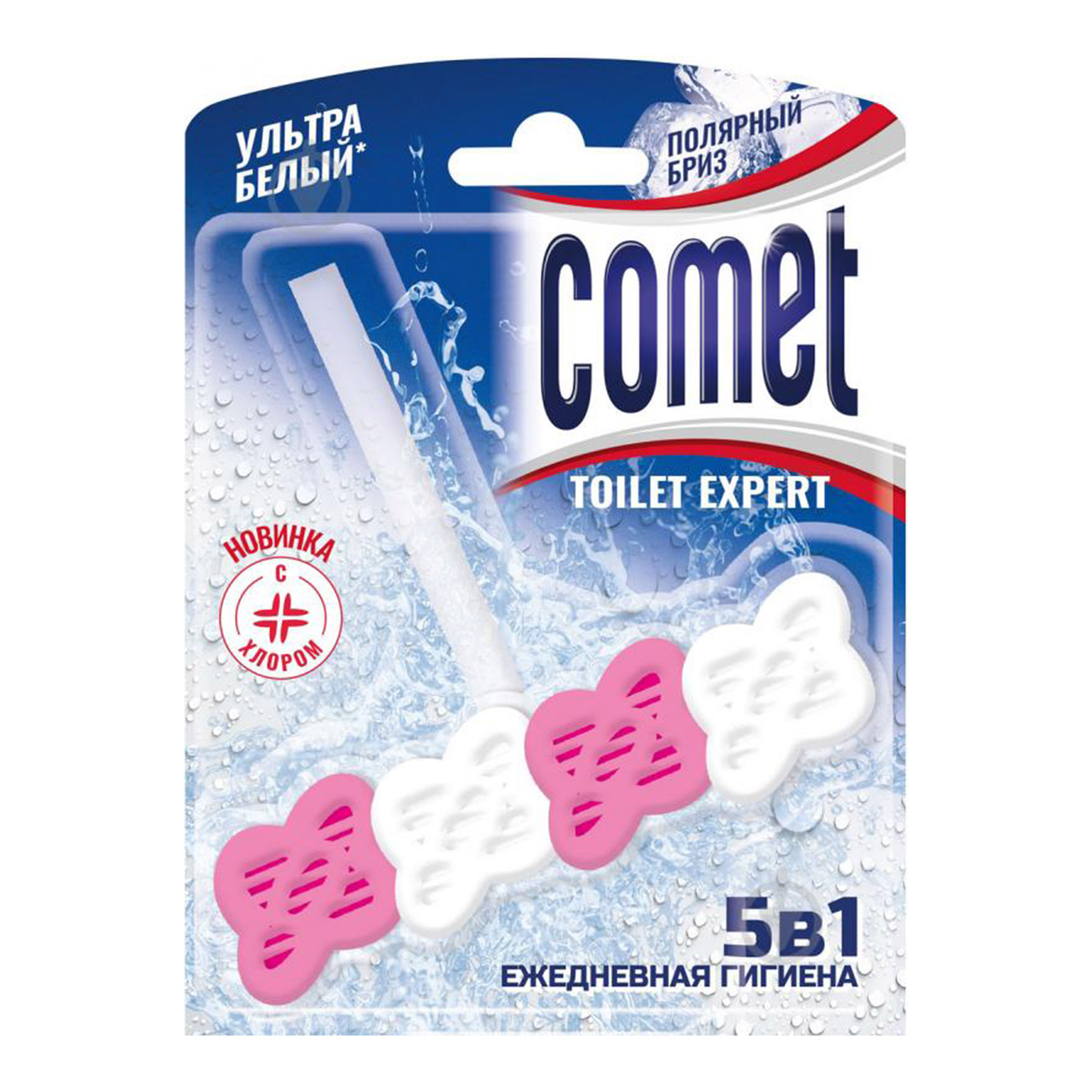 Туалетный блок Comet Полярный бриз 48 г чистящее средство comet для туалета полярный бриз 750 мл