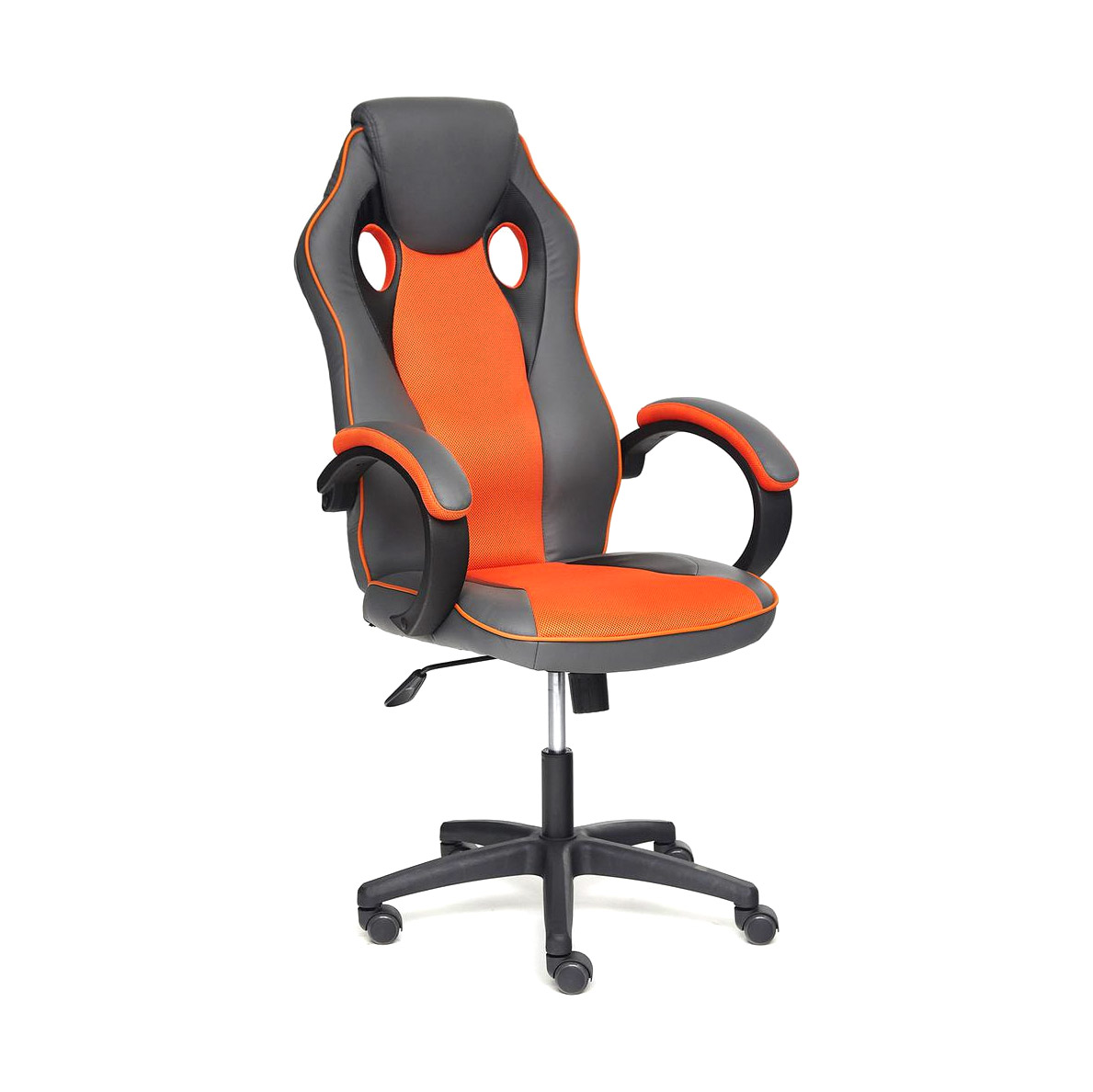 Кресло компьютерное TC металлик/оранжевый 135х50х64 см