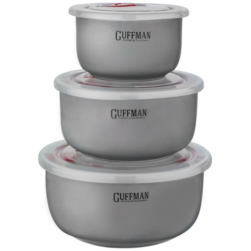 Набор контейнеров Guffman керамика 3 шт 0,85/0,6/0,25 л набор контейнеров guffman ceramics love 3 шт