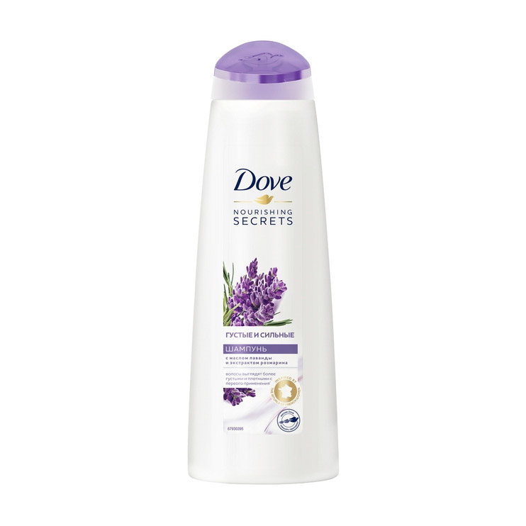 Шампунь Dove Nourishing Secrets Густые и сильные с маслом лаванды и экстрактом розмарина 380 мл шампунь dove контроль над потерей волос 250 мл