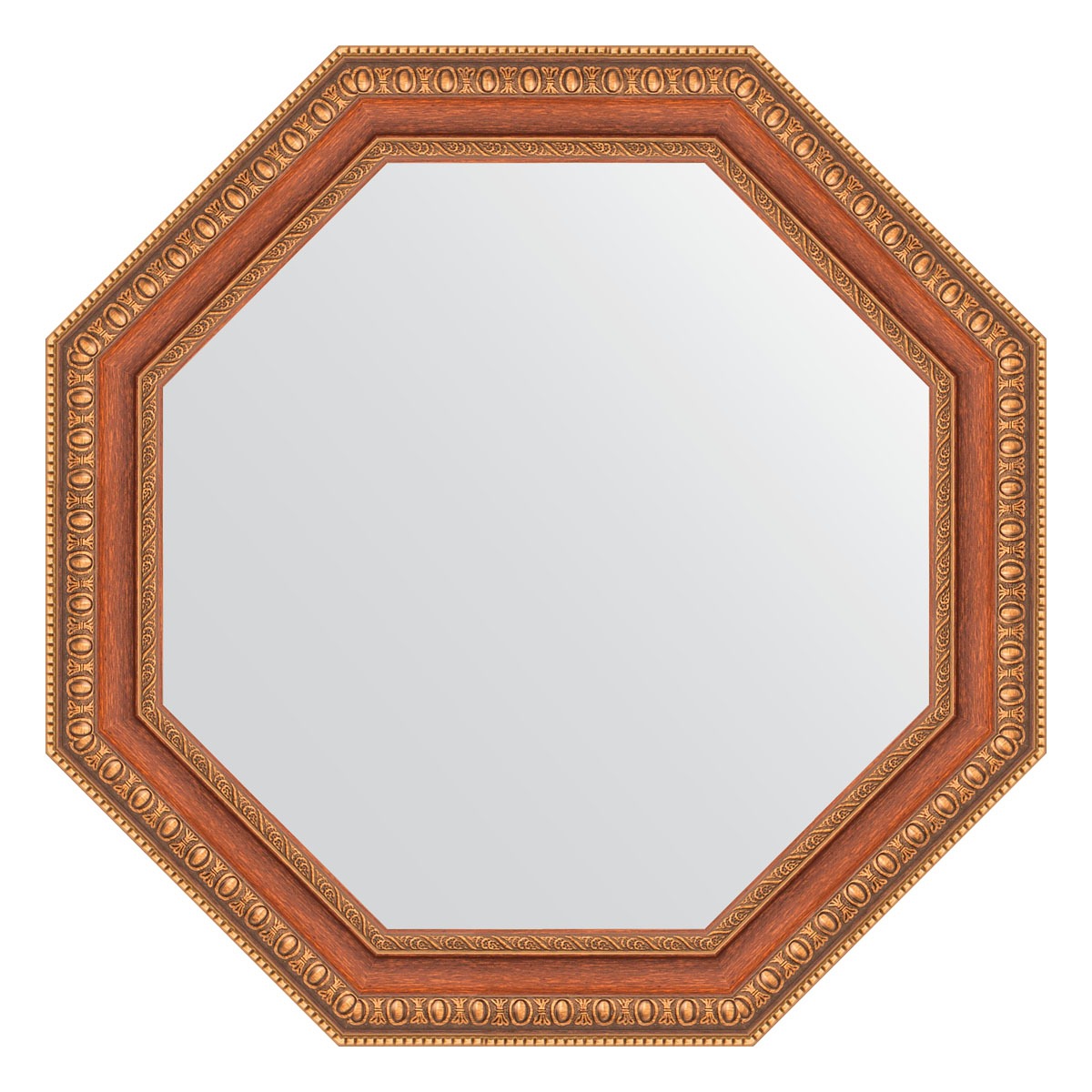Зеркало в багетной раме Evoform бронзовые бусы на дереве 60 мм 51,6х51,6 см бусы