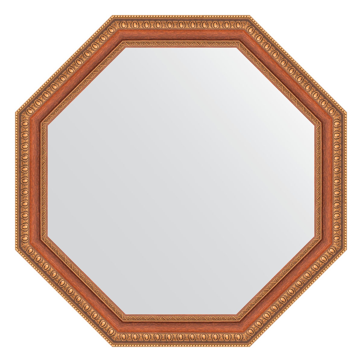 Зеркало в багетной раме Evoform бронзовые бусы на дереве 60 мм 61,6х61,6 см бусы