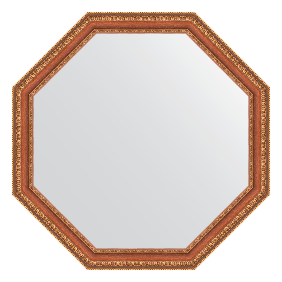 Зеркало в багетной раме Evoform бронзовые бусы на дереве 60 мм 71,6х71,6 см бусы