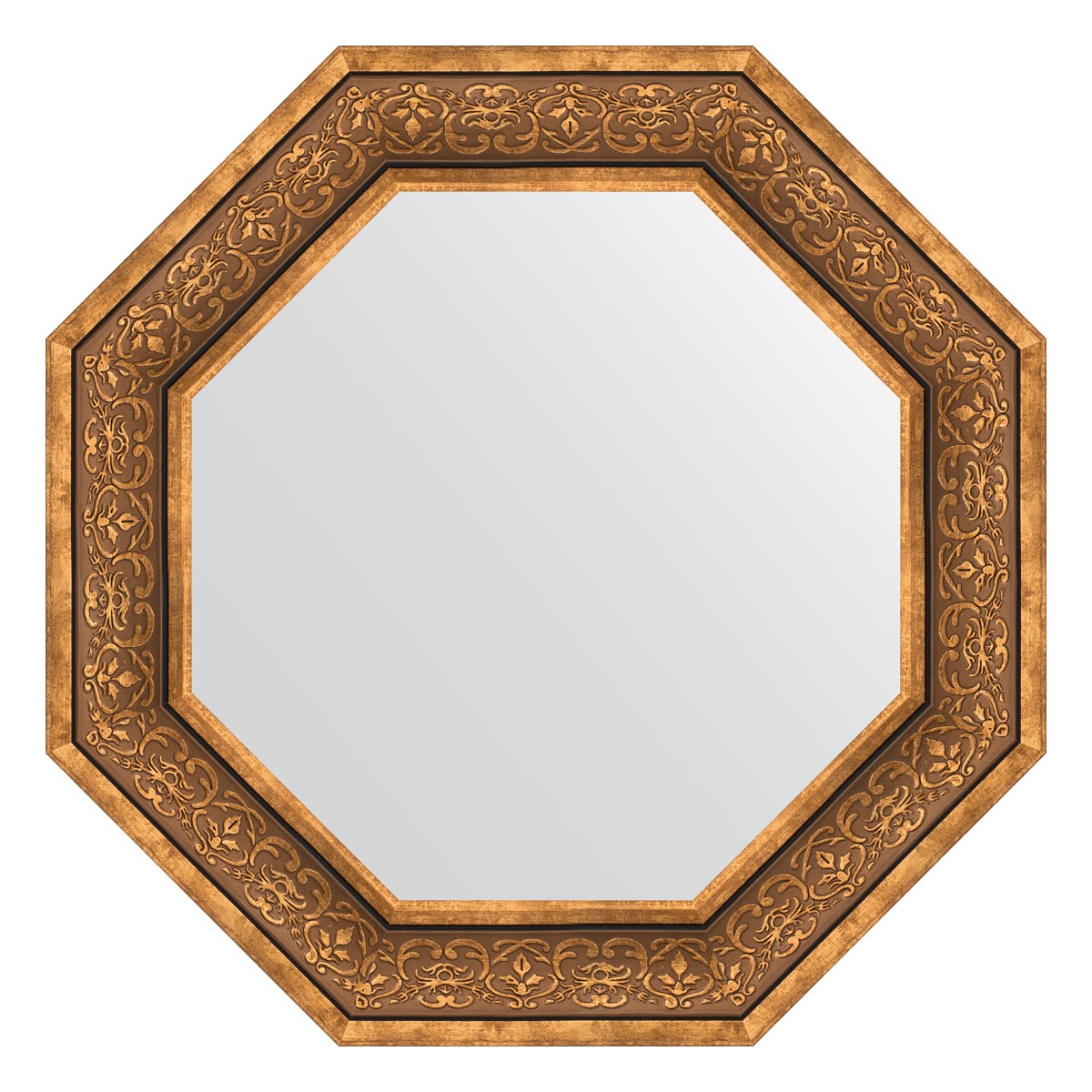 Зеркало в багетной раме Evoform вензель бронзовый 101 мм 69,4х69,4 см зеркало 79х109 см вензель бронзовый evoform exclusive by 3474