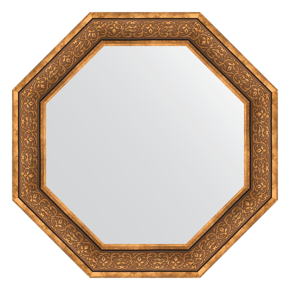 Зеркало в багетной раме Evoform вензель бронзовый 101 мм 79,4х79,4 см зеркало 79х109 см вензель бронзовый evoform exclusive by 3474