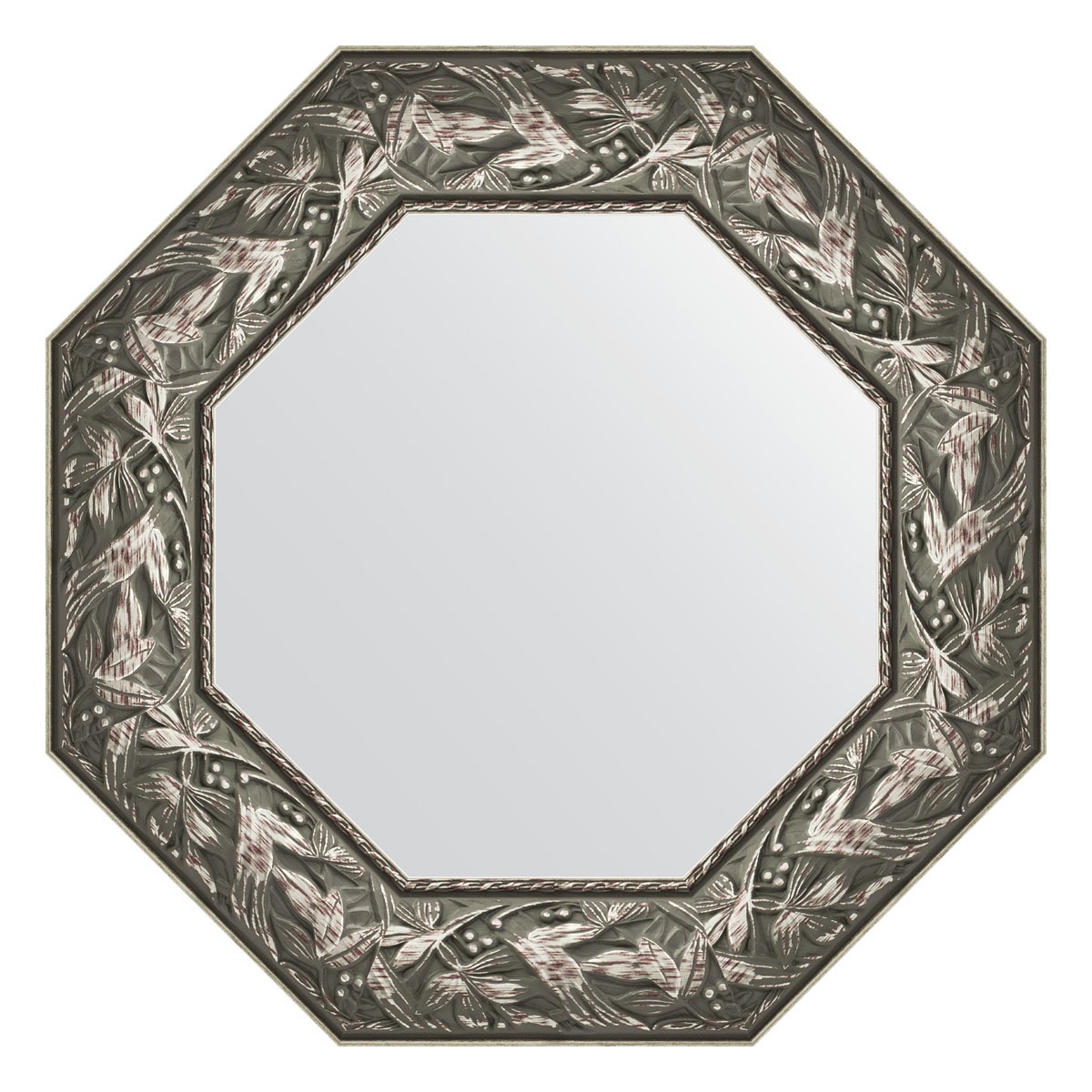 Зеркало в багетной раме Evoform византия серебро 99 мм 58,8х58,8 см