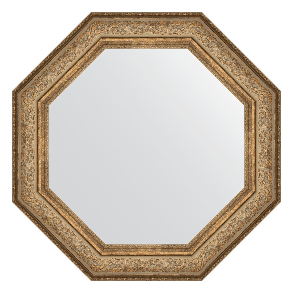 фото Зеркало в багетной раме evoform виньетка античная бронза 109 мм 80,6х80,6 см
