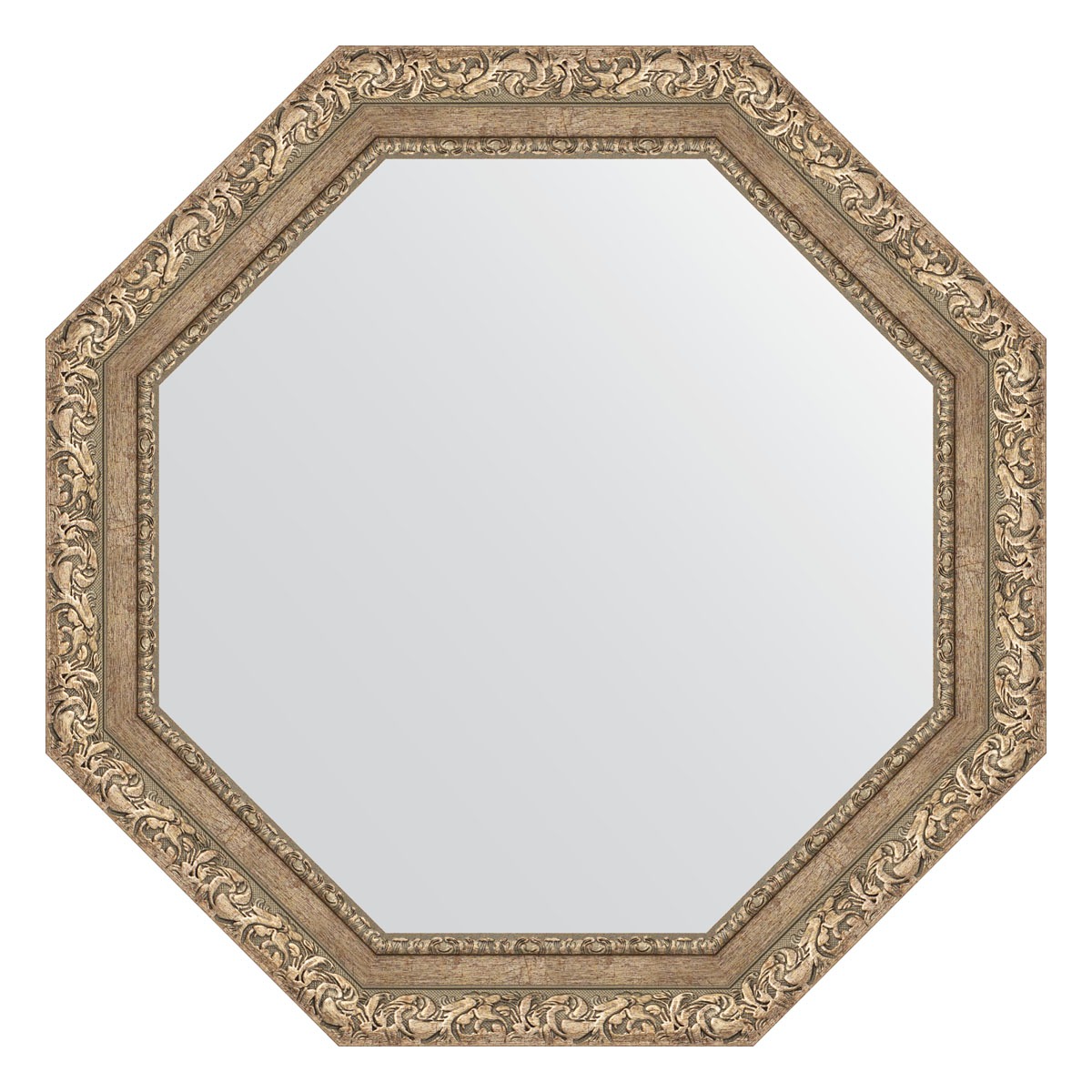 Зеркало в багетной раме Evoform виньетка античное серебро 85 мм 75,4х75,4 см зеркало 45х55 см виньетка античное серебро