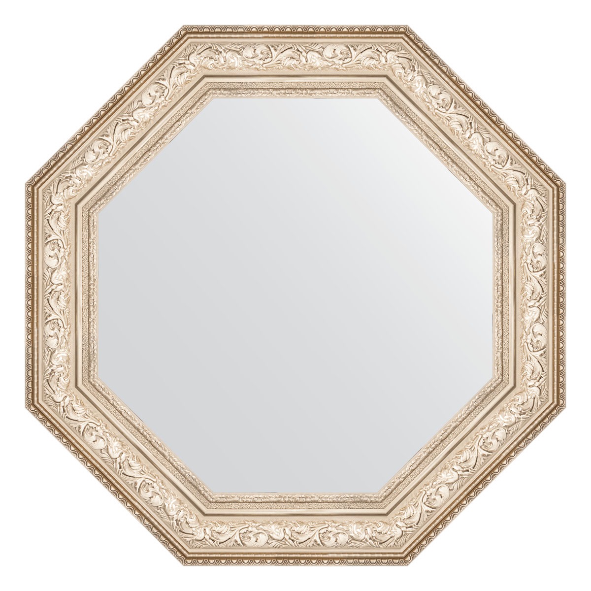 Зеркало в багетной раме Evoform виньетка серебро 109 мм 80,6х80,6 см зеркало в багетной раме evoform виньетка состаренное серебро 56 мм 54х74 см