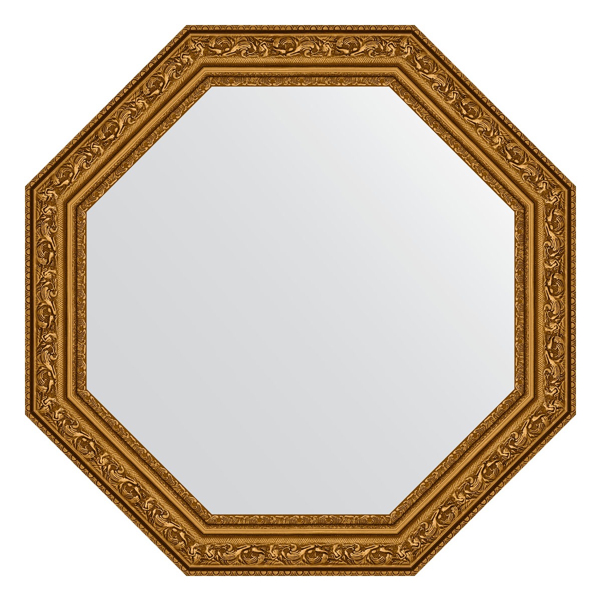 Зеркало в багетной раме Evoform виньетка состаренное золото 56 мм  50,4х50,4 см зеркало в багетной раме evoform виньетка состаренное серебро 56 мм 54х74 см