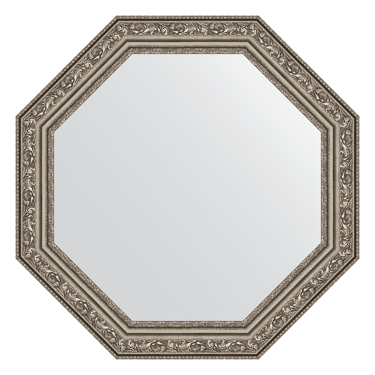 Зеркало в багетной раме Evoform виньетка состаренное серебро 56 мм 50,4х50,4 см зеркало в багетной раме evoform виньетка состаренное серебро 56 мм 54х74 см