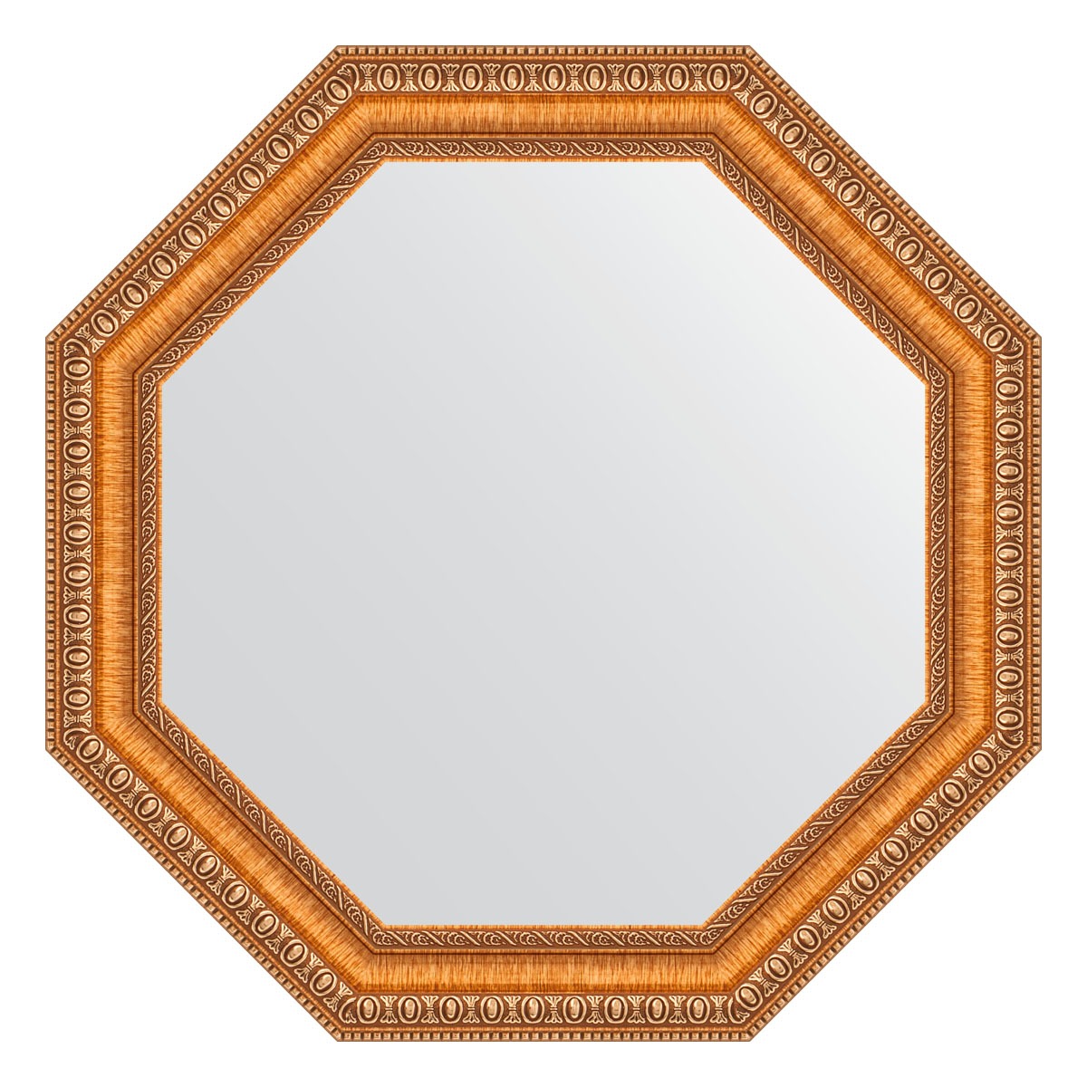 Зеркало в багетной раме Evoform золотые бусы на бронзе 60 мм 51,6х51,6 см бусы