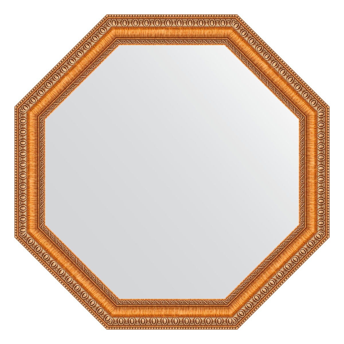 Зеркало в багетной раме Evoform золотые бусы на бронзе 60 мм 61,6х61,6 см бусы